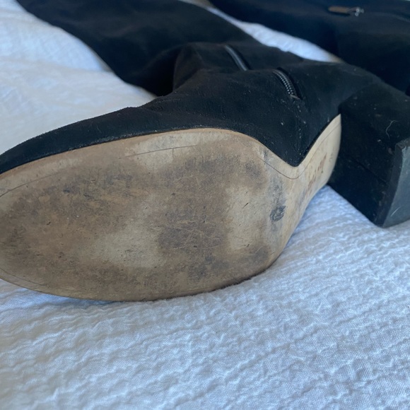 Sam Edelman over the knee black suede boots - Picture 4 of 7